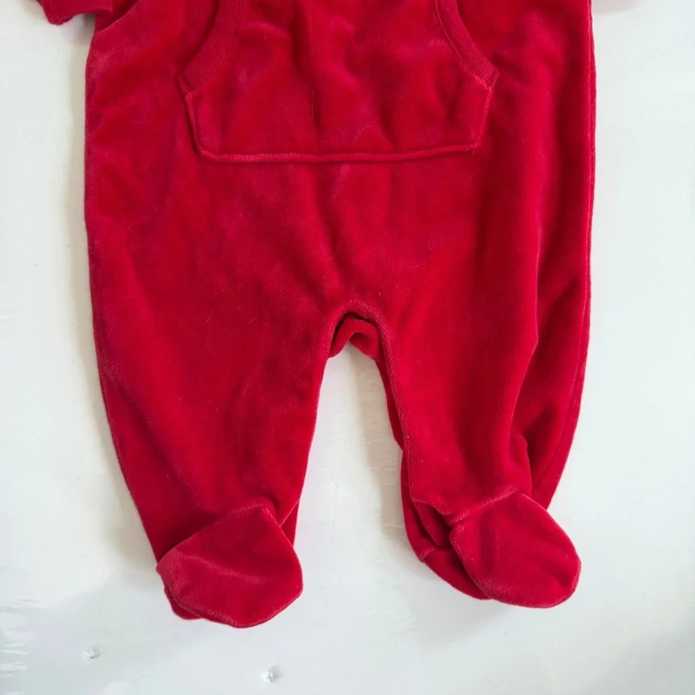 Ralph‎ Lauren Long Sleeve Red Footie One Piece Size 9 Months
